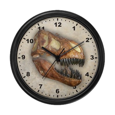 Wall Clock with T-rex image