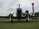Front view of Candler Field Express DC-3 Airliner