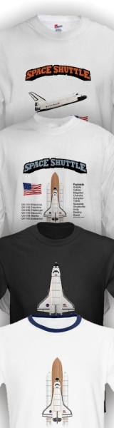 Space Shuttle t-shirts and gifts