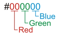 HEX color notation example.